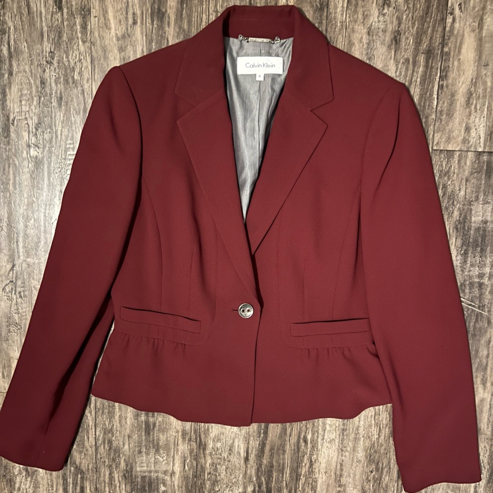 Calvin Klein Deep Red Blazer